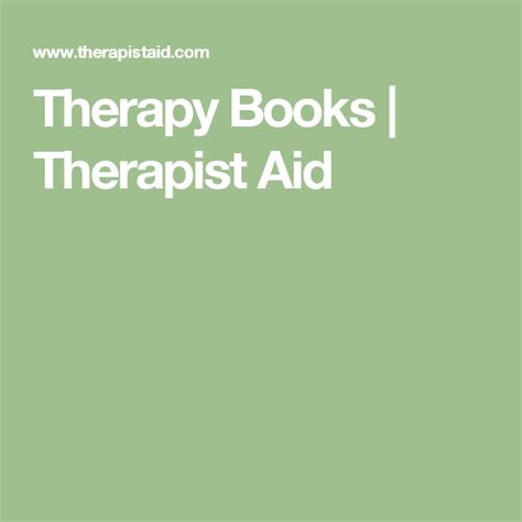 Therapy Books | Therapist Aid | Therapy, Therapist, Professional ...