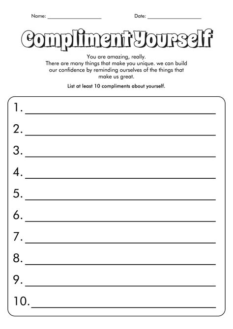 14 self awareness activity worksheets – Artofit