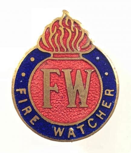 Sally Bosleys Badge Shop | WW2 Fire Watcher civilian volunteer home ...