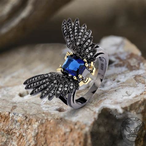 Black Devil Wings Brass Gothic Ring – GTHIC