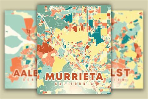 Murrieta California Colorful Map Graphic by Poster Boutique · Creative ...