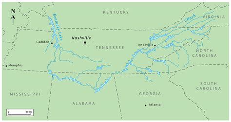 Rivers In Tennessee Map