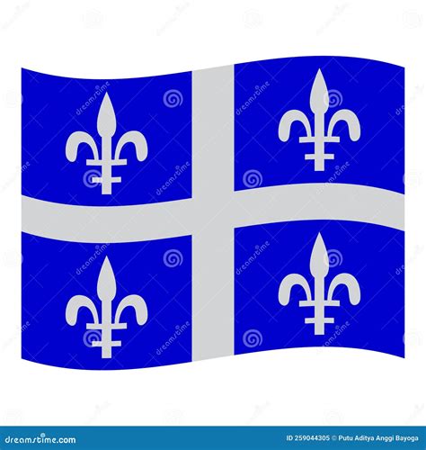 Quebec flag stock vector. Illustration of icon, logo - 259044305