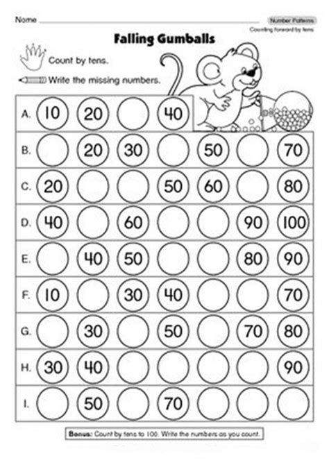 Free & Fun Missing Number Worksheets - Tulamama