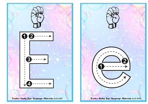 Tracing Alphabet with Sign Language_E Sign Language, Alphabet, Tracing, Alpha Bet, Sign Language Art