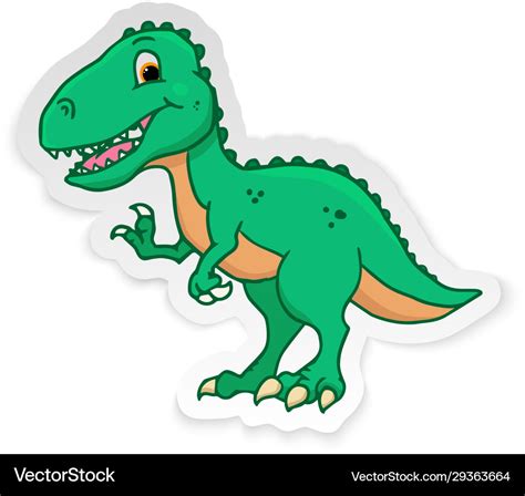 Cute cartoon dinosaur - t-rex tyrannosaurus rex Vector Image