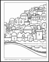Jerusalem Coloring Page Printable Sketch sketch template