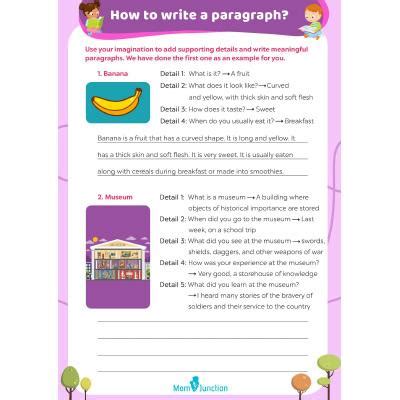 Write A Paragraph Using The Supporting Details| MomJunction