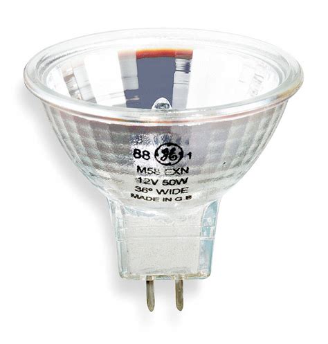 GE CURRENT Halogen Bulb, MR16, 2-Pin (GX5.3), Lumens 890 lm, Reflector Bulb Type, Watts 50 W ...