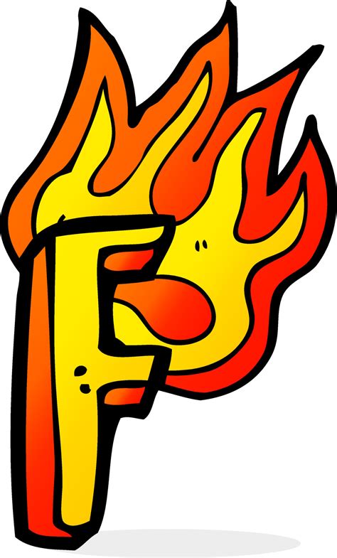 cartoon flaming letter 12277715 Vector Art at Vecteezy