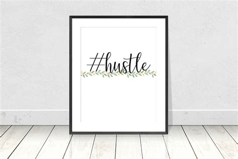 Hustle Wall Art Hustle Wall Print Hustle Art Print Girl - Etsy