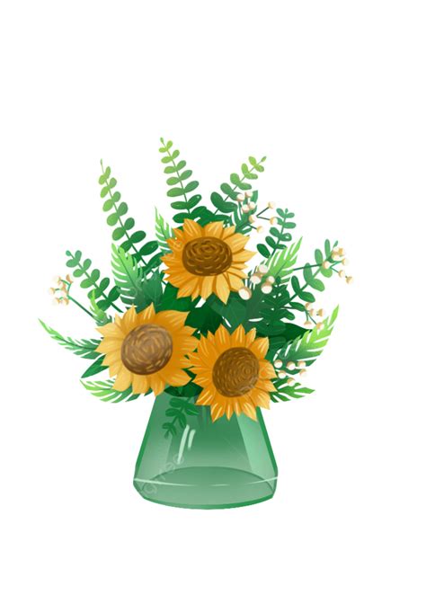 Festive Sunflower Illustration, Holiday Greeting Illustration, Gradient Flat Illustration ...