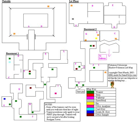 Pokémon Colosseum Shadow Pokemon Lab Map (GIF) Final - Neoseeker Walkthroughs