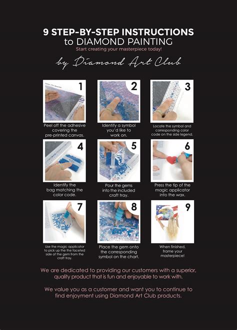 Printable Diamond Painting Instructions - Printable Word Searches