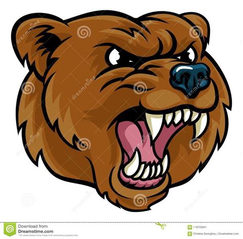 Grizzly Bear Cartoon Mascot