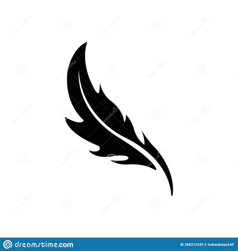 Quill Icon Logo Vector Design Stock Vector - Illustration of school, vector: 260312345