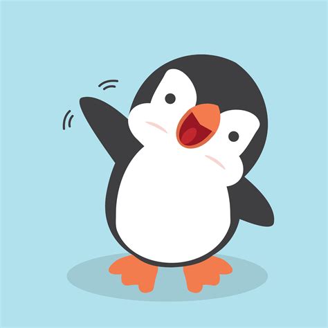 Cute cartoon happy penguin 1877354 Vector Art at Vecteezy