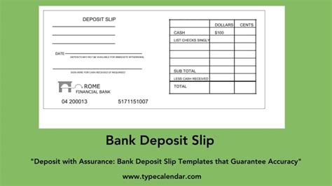 Free Printable Bank Deposit Slip Examples [Filled Out] +PDF