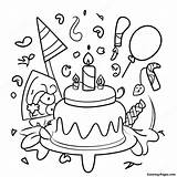 Festive Birthday Party Coloring Page  Pagescom sketch template