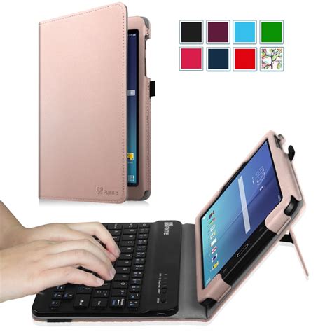 For Samsung Galaxy Tab E 8.0 Tablet Keyboard Case - Folio Slim Fit Stand Cover with Removable ...