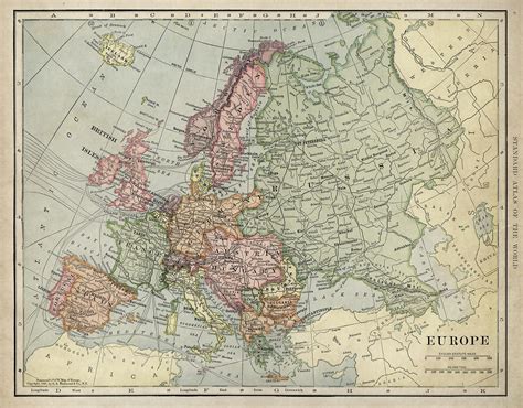 Old Map Of Europe Europe Map Old Map Antique Map - Gambaran