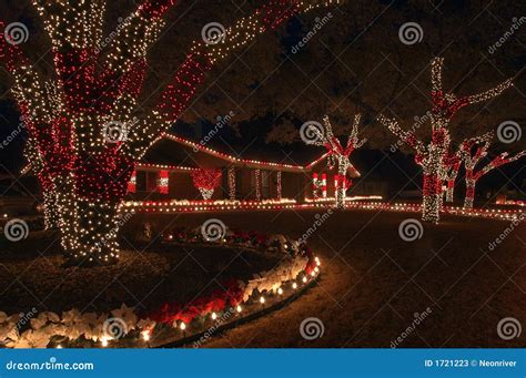 Red and White Christmas Lights Stock Image - Image of lights, decoration: 1721223