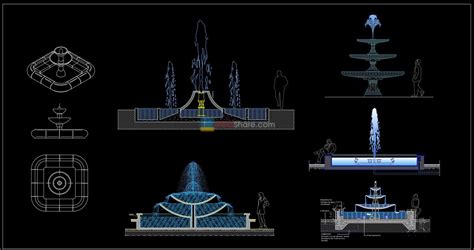 1.Landscape design fountain AutoCAD blocks free download | Free Cad ...