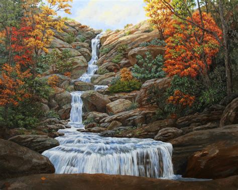 Crista Forest's Animals & Art: How to Paint a Waterfall Scene