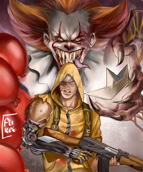 Georgie VS Pennywise by Tazaca on DeviantArt