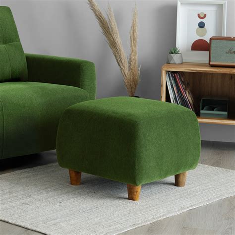 Buy Sofa Yolo Green Color Ottoman Chair | Sleepyhead