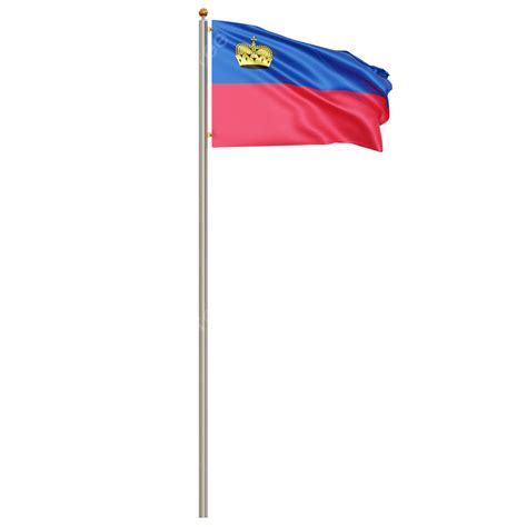 Liechtenstein Flag With Pole, Liechtenstein Flag Waving, Liechtenstein ...