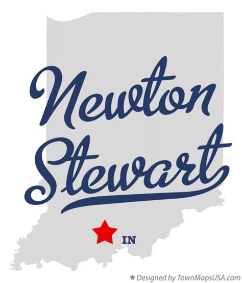 Map of Newton Stewart, IN, Indiana