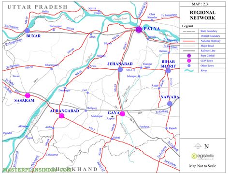 Regional Network Map Gaya, Bihar PDF Download - Master Plans India