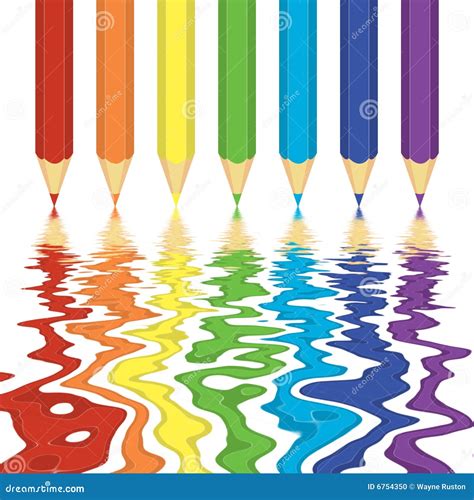 Rainbow Crayons stock illustration. Illustration of colourful - 6754350