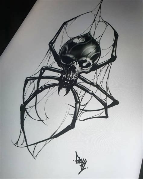 Pin by Patryk Kielka on asd | Creepy drawings, Spider drawing, Spider tattoo
