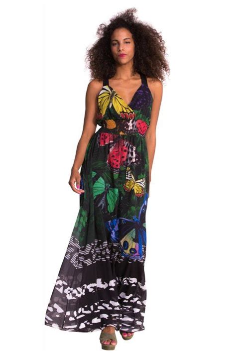 51V28F2 Desigual Maxi Dress Macarena | Womens sleeveless dress, Maxi dress, Womens maxi dresses