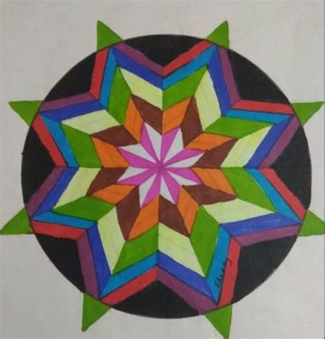 Geometrical rangoli designs - Brainly.in