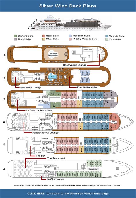 Silver Wind - Deck plans