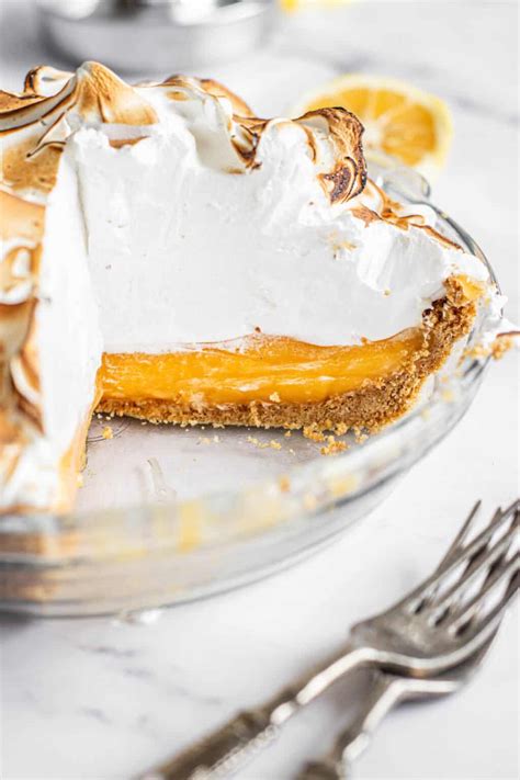 Lemon Meringue Pie with Graham Cracker Crust - Baking With Butter