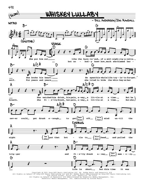 Whiskey Lullaby (feat. Alison Krauss) by Brad Paisley Sheet Music for ...