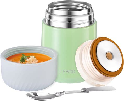 Soup Thermos, 600ml Vacuum Insulated Food Jar for Hot Cold Food, Leak Proof Soup Containers for ...