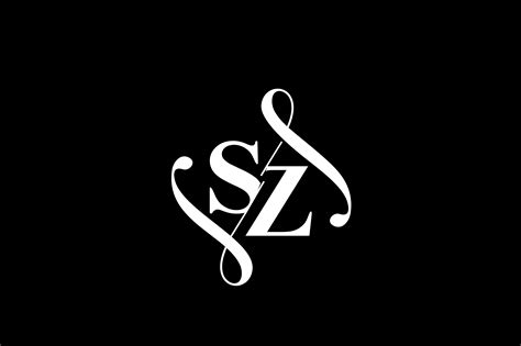 SZ Monogram logo Design V6 By Vectorseller | TheHungryJPEG