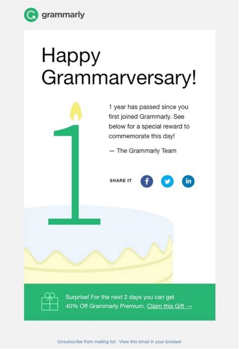 5 Favorite anniversary email examples and why we love them - Email Marketing Software That Works ...