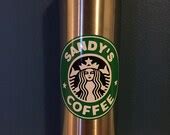 Items similar to Stainless Steel Starbucks Inspired Personalized Travel Mug on Etsy