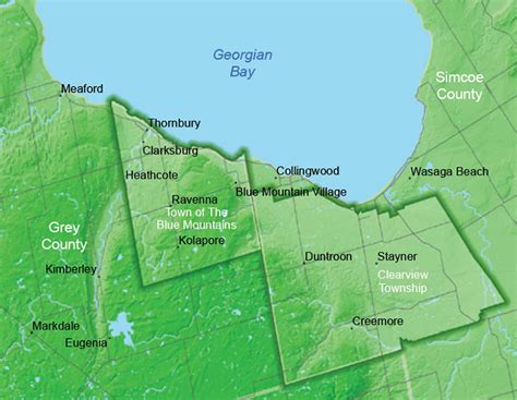 Collingwood Ontario Map - canvas-canvaskle