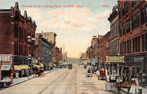 Akron Ohio Harvard Street Scene Historic Bldgs Antique Postcard K48250 - Mary L. Martin Ltd ...