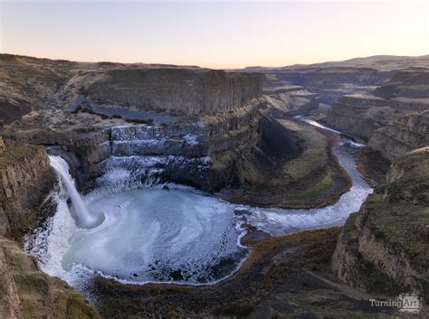 Frozen Palouse Falls by Justin Reznick - TurningArt