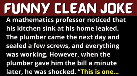 The Professor and A Plumber - (FUNNY CLEAN JOKE) | Funny Jokes 2022 ...