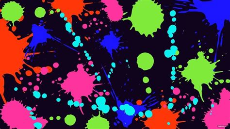 Neon Paint Splatter Background