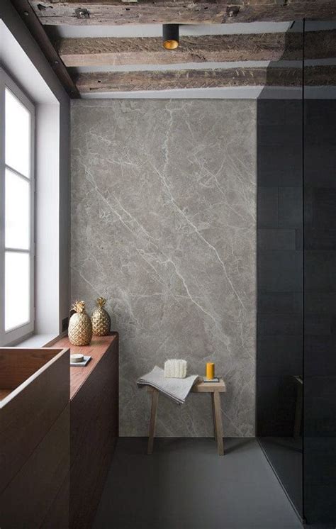 Gray Marble Wallpaper Mural - Non-Woven | Grey marble wallpaper, Marble ...